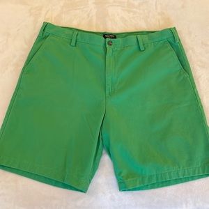 Nautica Green Flat Front Dress Shorts Men's 40W